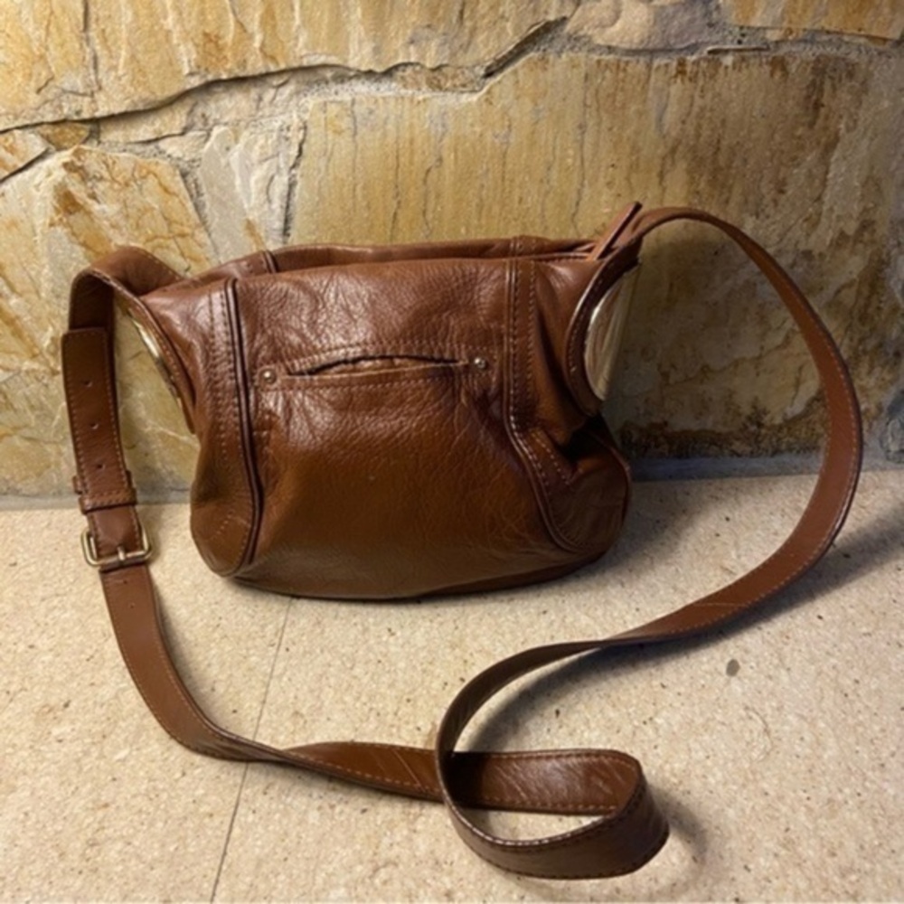 B. Makowsky butter soft brown leather purse with gold coloured hardware